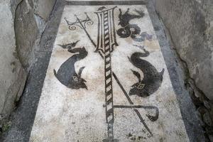 Pompeia ruínas pinturas e mosaicos foto