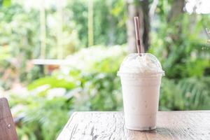 smoothie de milkshake de baunilha foto