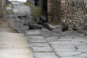 pompeia ruínas caminho romano rua pedestre caminhada foto