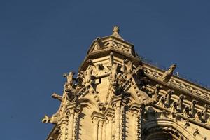 detalhe da catedral de notre dame paris foto