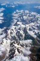 Alpes vista aérea do avião foto