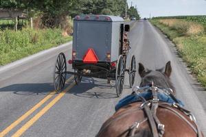 vagão buggy em Lancaster Pensilvânia Amish Country foto