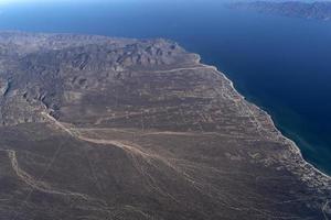 méxico baja california sur do panorama do avião foto