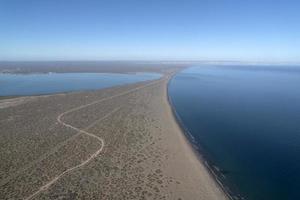 el mogote la paz méxico baja california sur do panorama do avião foto