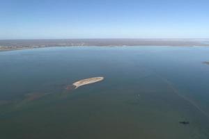 fazenda de ostras de pesca la paz méxico baja california sur do panorama do avião foto