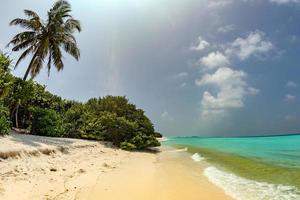 maldivas praia de areia cristal água paisagem foto