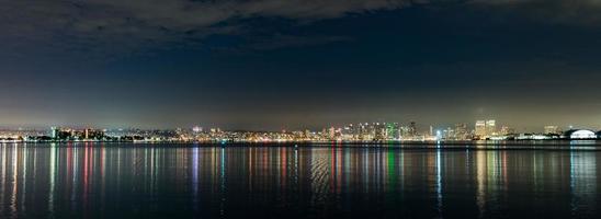 paisagem urbana de vista noturna de san diego foto