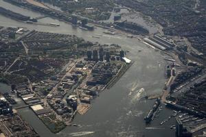 porto de amsterdã vista aérea panorama foto