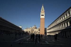 veneza, itália - 15 de setembro de 2019 - lugar de san marco cheio de turistas foto