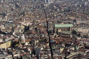 panorama de vista aérea de nápoles foto