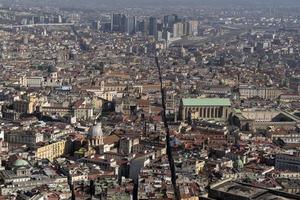 panorama de vista aérea de nápoles foto