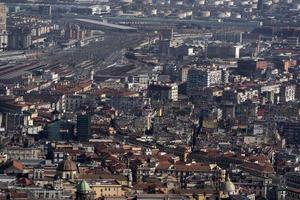 panorama de vista aérea de nápoles foto