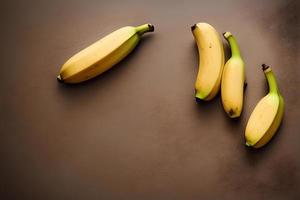 vista superior de bananas frescas foto