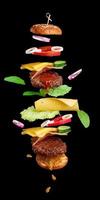 ingredientes do hambúrguer voador foto