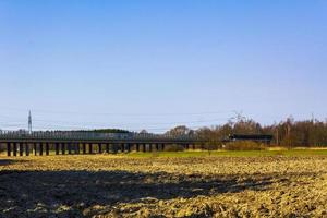 norte alemão agrícolas matéria turbinas eólicas natureza paisagem panorama germany. foto