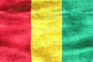 bandeira da guiné - bandeira de tecido acenando realista foto