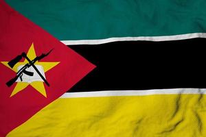 acenando a bandeira de moçambique em renderização em 3d foto