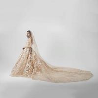 noiva elegante em um vestido de noiva foto