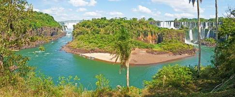 foto do espetacular parque nacional do iguaçu com as impressionantes cachoeiras na fronteira entre argentina e brasil