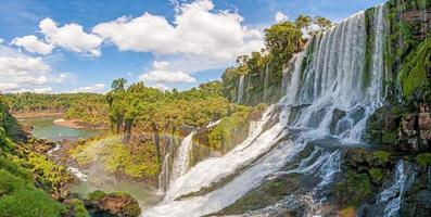 foto do espetacular parque nacional do iguaçu com as impressionantes cachoeiras na fronteira entre argentina e brasil