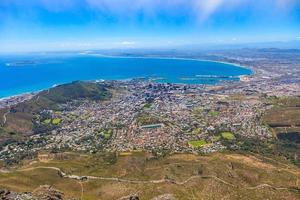 panorama da cidade do cabo da montanha da mesa foto