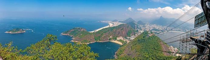 vista panorâmica da cidade e praias do mirante do pão de açúcar no rio de janeiro foto