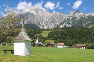 paisagem em leoganger tal, terra de salzburger, áustria foto