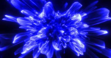 linhas brilhantes azuis abstratas e ondas energéticas mágicas como um cristal, fundo abstrato foto