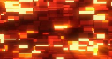 abstrato brilhante luz laranja futurista linhas de energia e listras retangulares mágicas de alta tecnologia voando horizontalmente. fundo abstrato foto