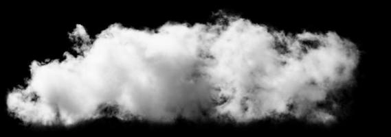 nuvem branca isolada em fundo preto, fumaça texturizada, efeito de pincel