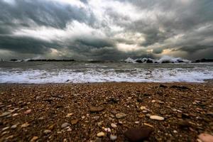 cena dramática da paisagem marítima foto