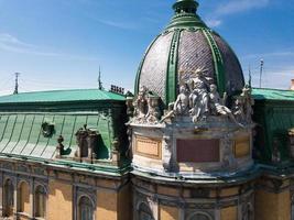 lviv, ucrânia, panorama, visão panorâmica do centro, a parte histórica da cidade, de drone foto