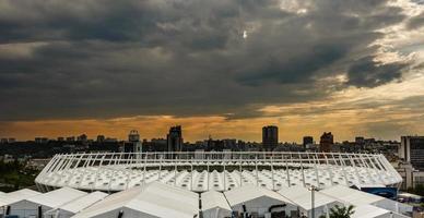 kyiv, ucrânia - maio, 24, 2018 uclfinal oficial em kyiv, ucrânia antes da final da liga dos campeões da uefa de 2018 foto