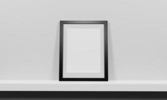 maquete de moldura de foto minimalista de renderização 3D