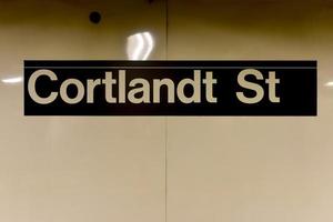 estação da rua cortlandt - nova york foto