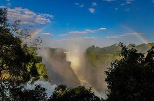 Victoria Falls na fronteira da Zâmbia e do Zimbábue foto