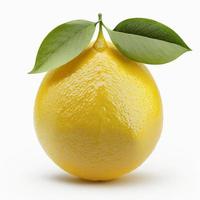 limão isolado no fundo branco generativo ai foto