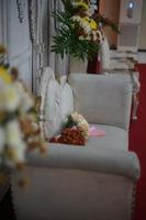 linda decoração de casamento com flores foto