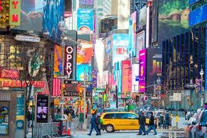 cidade de nova york - 01 de janeiro times square na cidade de nova york e na américa, 01 de janeiro de 2018 em manhattan, cidade de nova york. foto