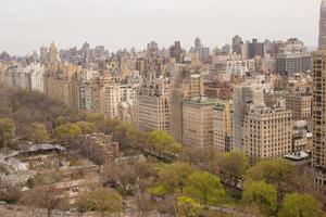 vista do central park da janela do hotel, manhattan, nova york foto