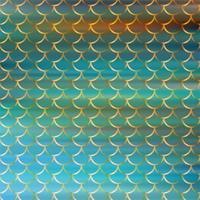 padrão de escamas de sereia dourada com fundo de desfoque de cor gradiente foto