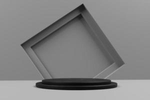 Cenário de produto 3D com pódio minimalista em renderização em 3D foto