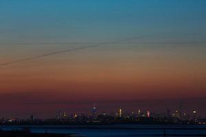 cidade de nova york à noite foto