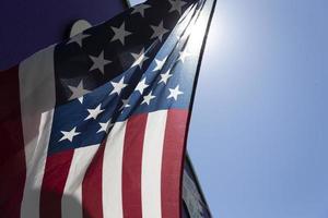 close-up da bandeira americana foto