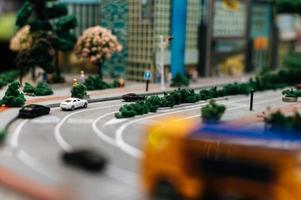 close-up da paisagem da cidade em miniatura foto