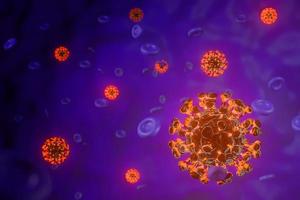 coronavírus ou célula covid-19 nos eritrócitos foto