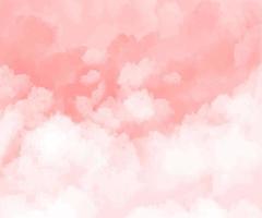 fundo aquarela pintado à mão rosa com forma de nuvens de ouro vermelho e rosa foto