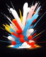 fundo de explosão de pó colorido de celebração de holi foto