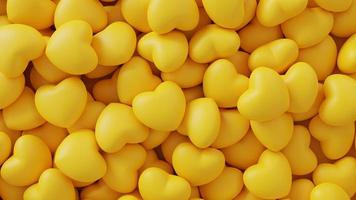 pilha de conceito de dia dos namorados amarelo hearts.happy.