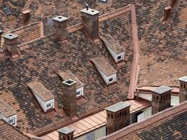 graz áustria telhados detalhes telhas foto